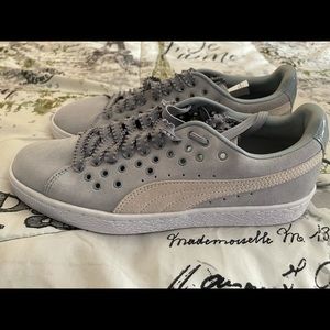Puma Light Gray suede size 10